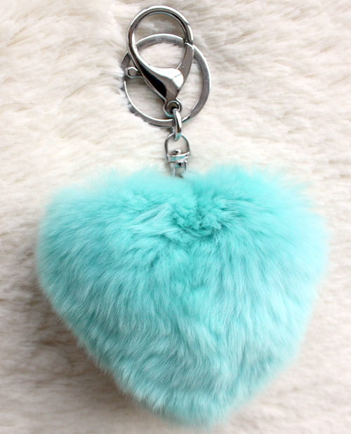 luxury natural fur key chain with rabbit fur